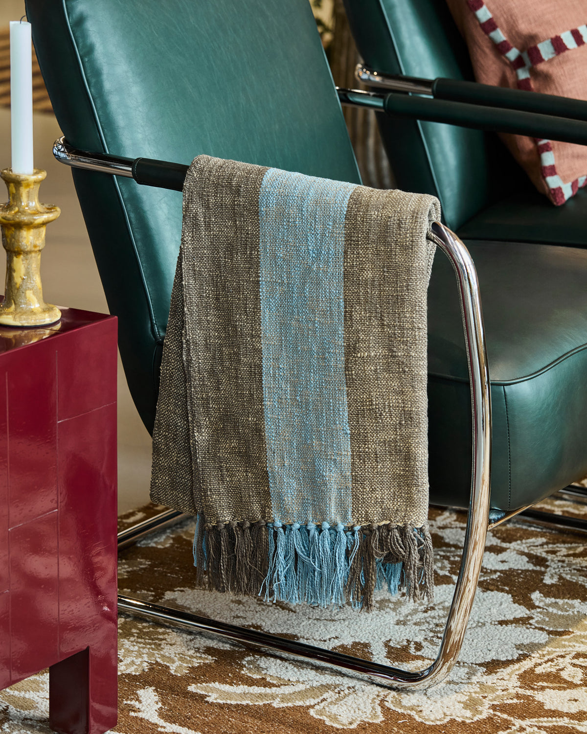 Decke, HDPonra, Braun,Hellblau in Braun, Hellblau präsentiert im Onlineshop von KAQTU Design AG. Wolldecke ist von House Doctor