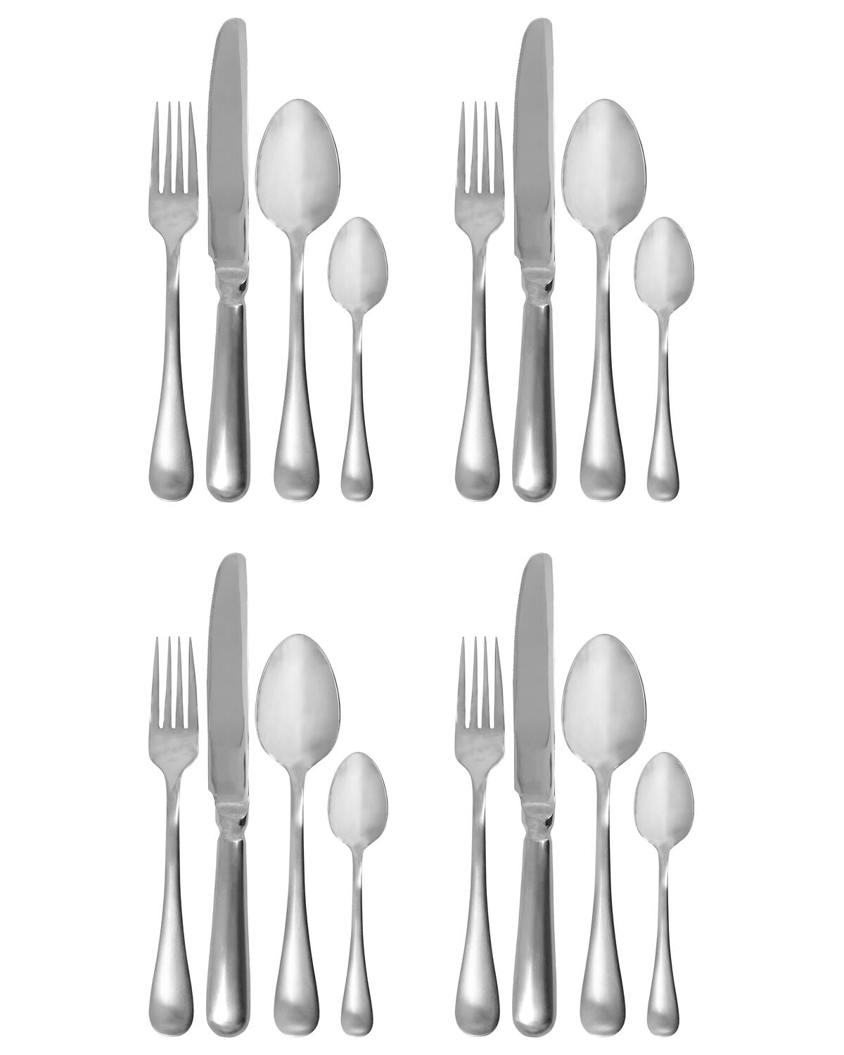 Besteckset, HDBrush, Silber-Finish in Silver finish präsentiert im Onlineshop von KAQTU Design AG. Besteck ist von House Doctor