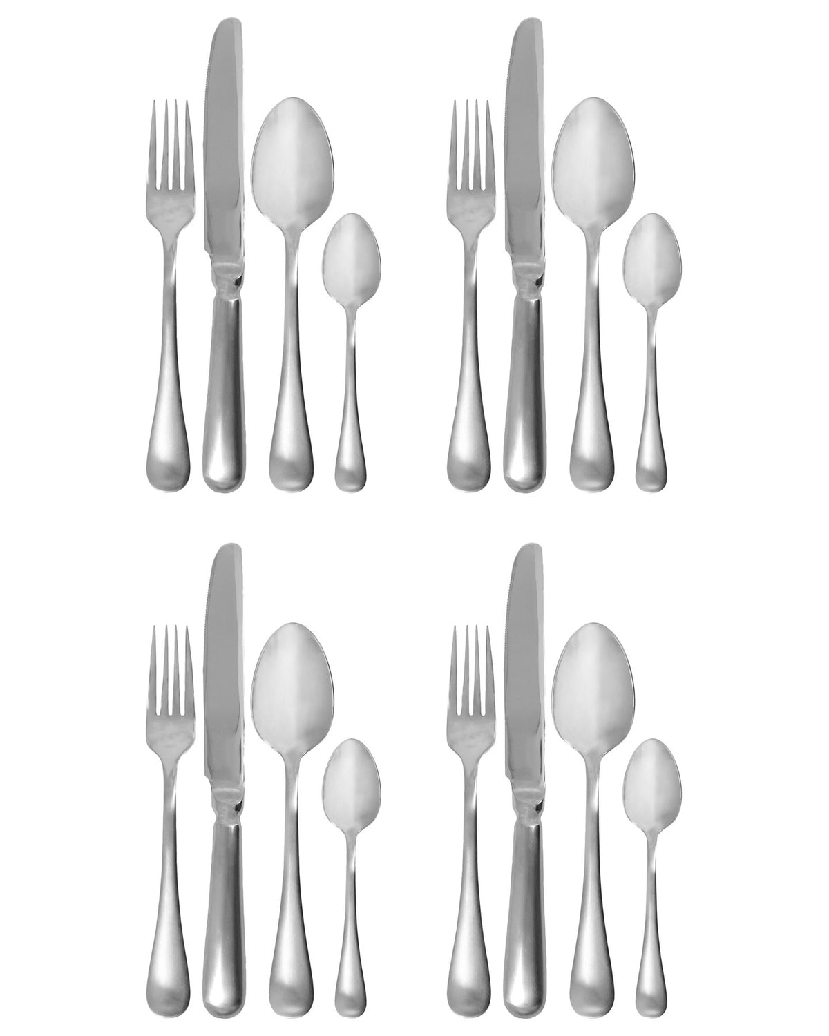 Besteckset, HDBrush, Silber-Finish in Silberfarben präsentiert im Onlineshop von KAQTU Design AG. Besteck ist von House Doctor