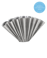 Vase, HDFlood, Gebürstetes Silber-Finish