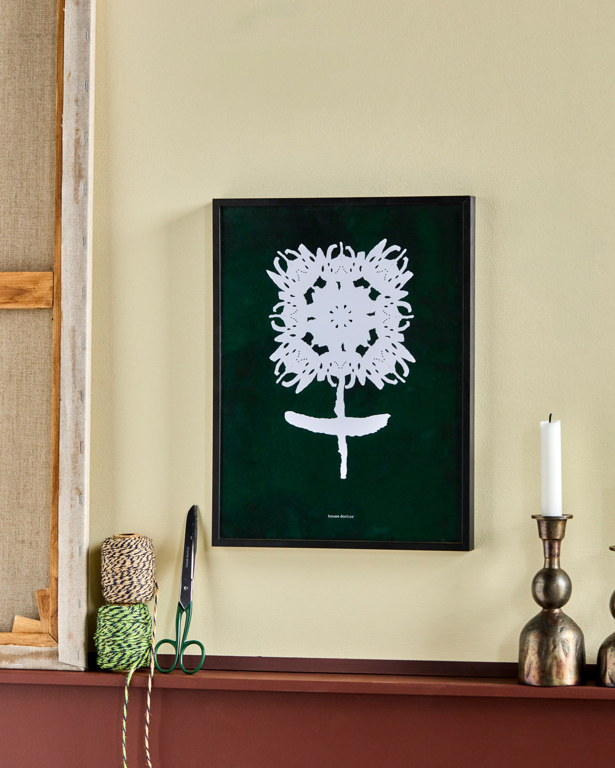 Wandobjekt, HDTale, Dunkelgrün,Weiss in Dunkelgrün, Weiß präsentiert im Onlineshop von KAQTU Design AG. Wanddeko ist von House Doctor