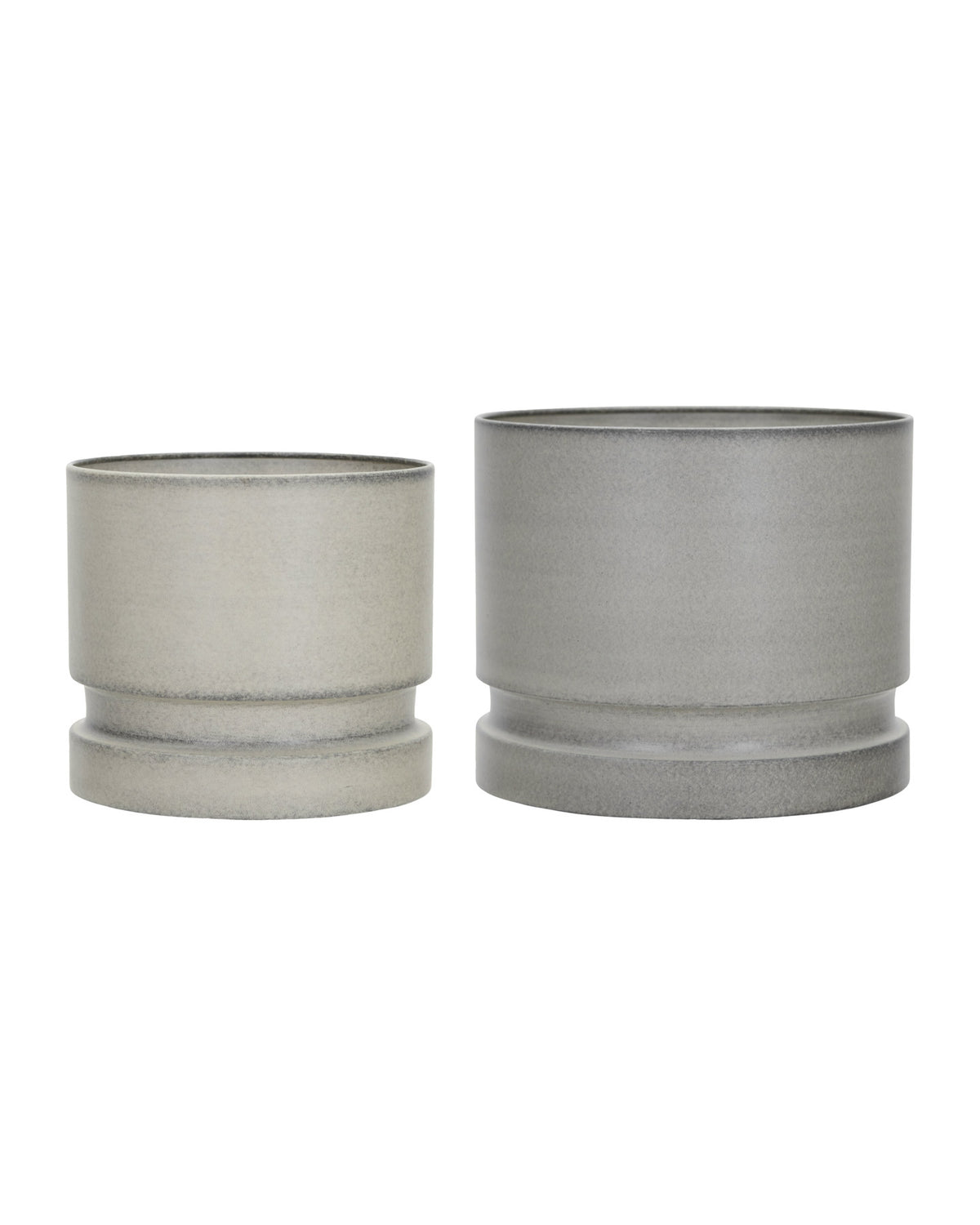 Pflanzentopf HDPepple von House Doctor in Sand, aus mattem Eisen, runde schlichte Form