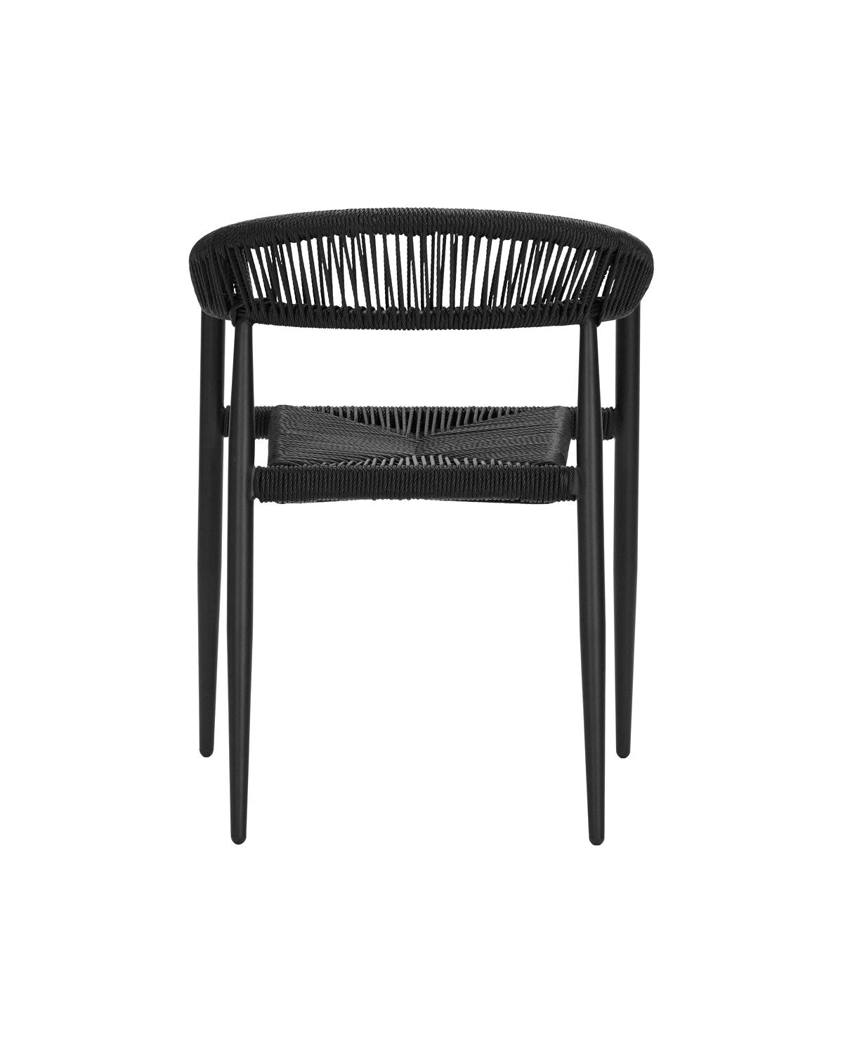 Eleganter schwarzer HDCoon Gartenstuhl von House Doctor, ideal für entspannte Momente im Freien und geschmackvolle Außenbereiche.