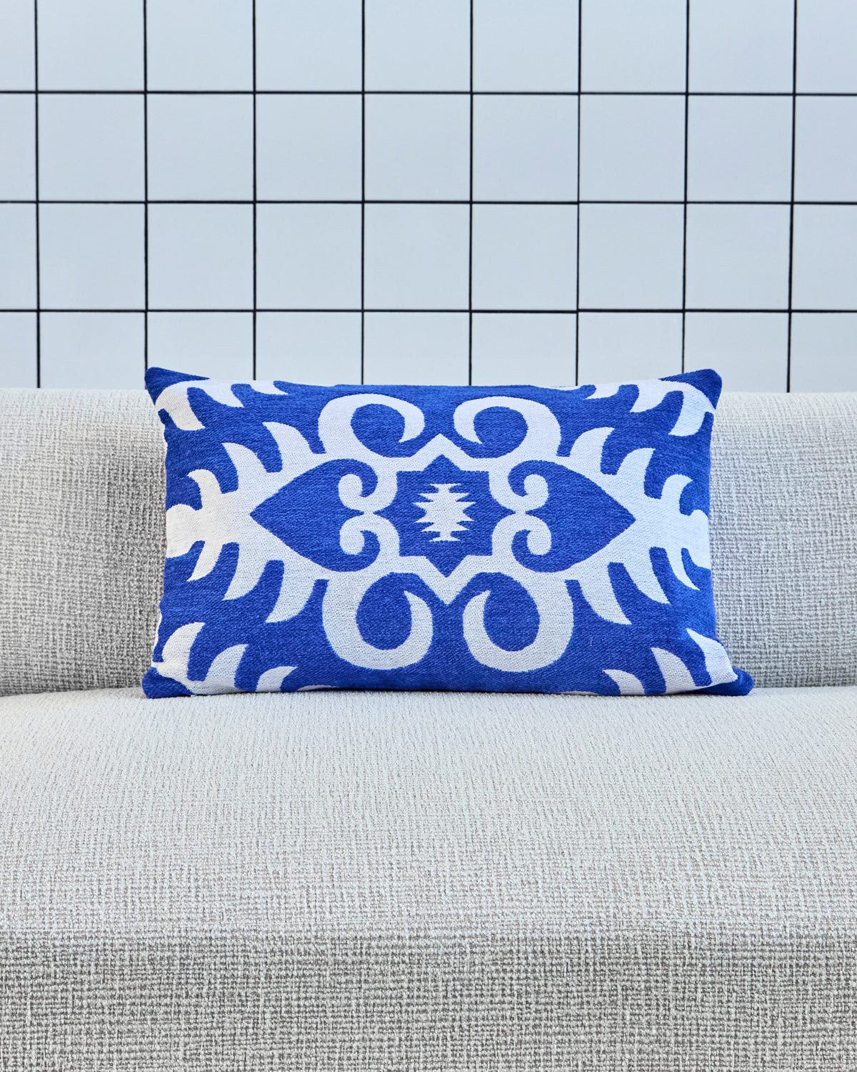 Kissenbezug, HDAmici, Blau, Off-White in Blue präsentiert im Onlineshop von KAQTU Design AG. Deko Kissenbezug ist von House Doctor