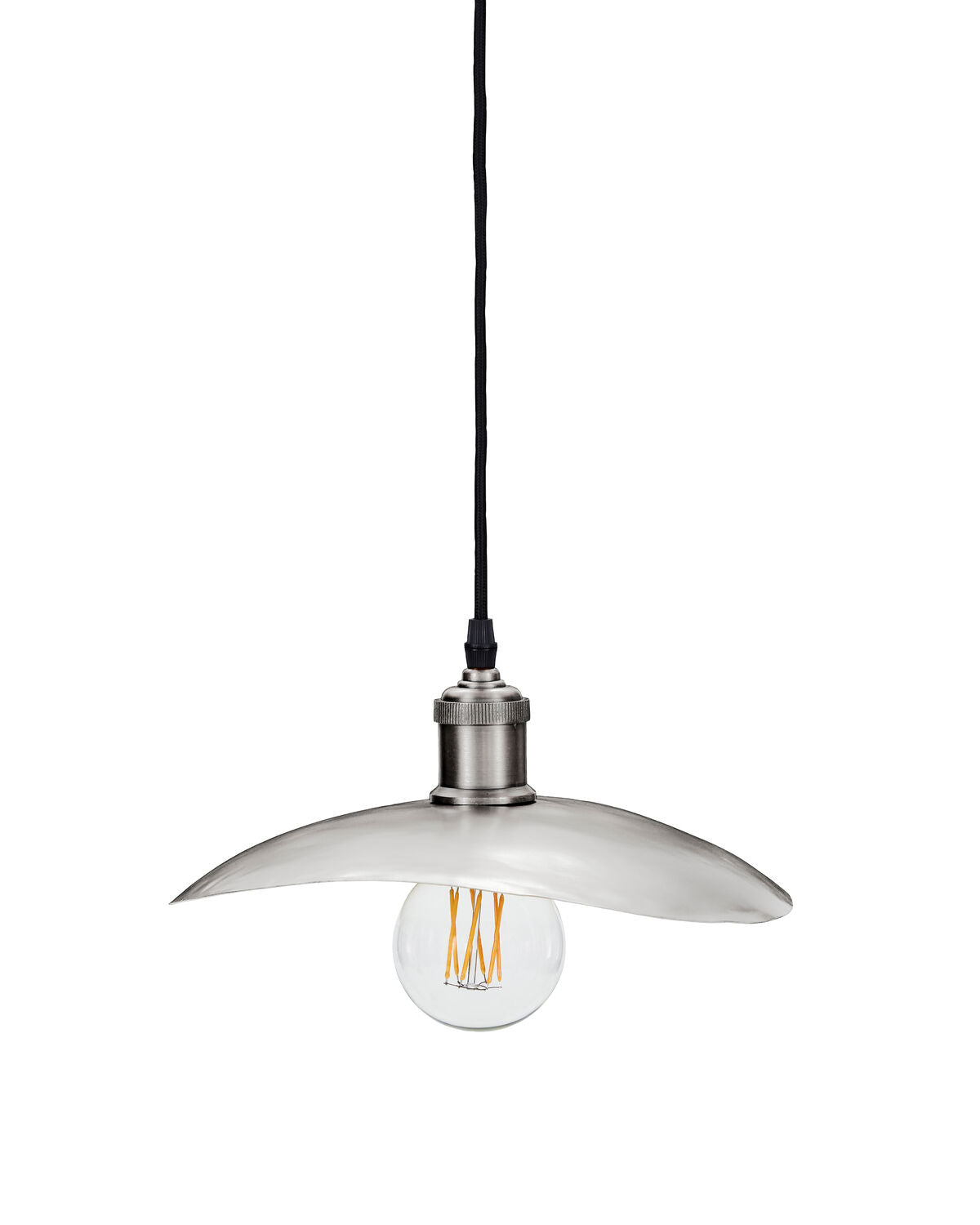 Eleganter Lampenschirm in gebürstetem Silber von House Doctor, ideal für stilvolle Beleuchtung und moderne Inneneinrichtung.