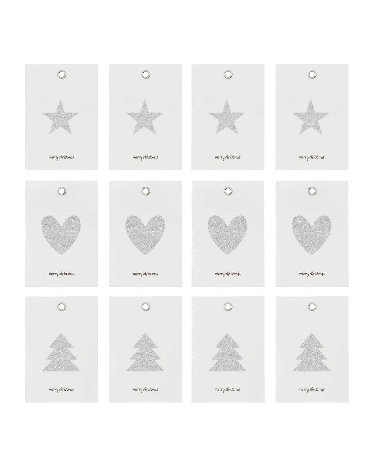 Geschenkanhänger, HDGlitr, Silber m. Glitzer in Silver w. glitter präsentiert im Onlineshop von KAQTU Design AG. Geschenkzubehör ist von House Doctor