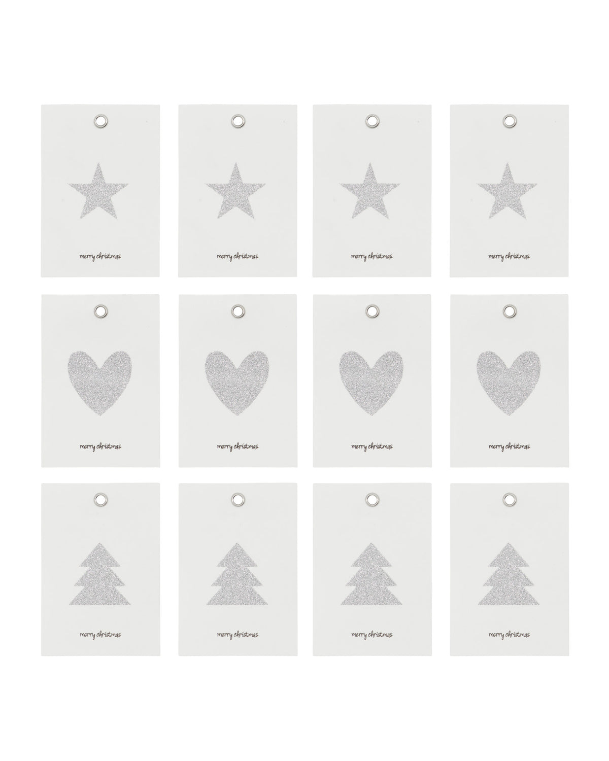Geschenkanhänger, HDGlitr, Silber m. Glitzer in Silver w. glitter präsentiert im Onlineshop von KAQTU Design AG. Geschenkzubehör ist von House Doctor