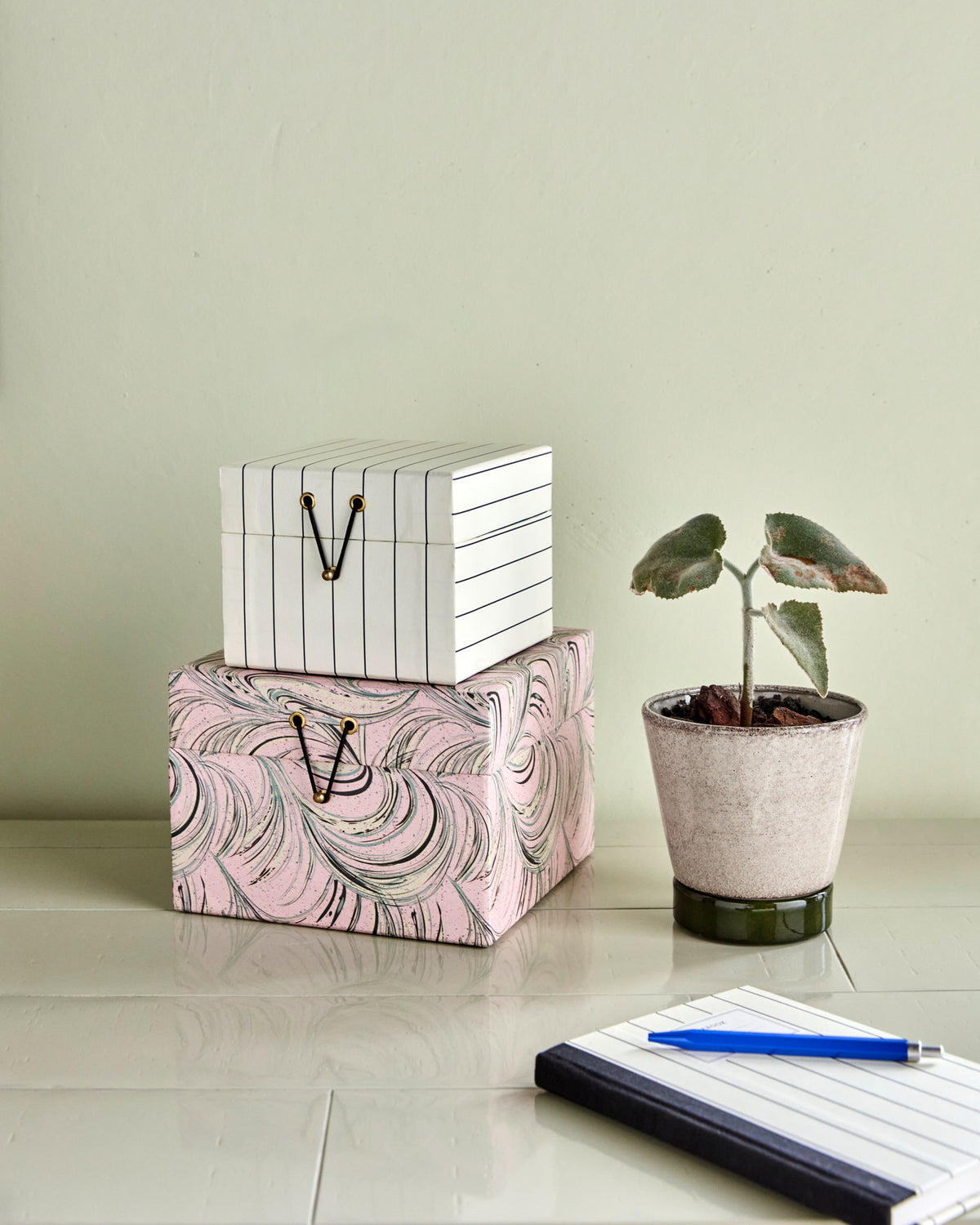 Aufbewahrungsschachteln, HDkeep, Sand, Rosa in Sand präsentiert im Onlineshop von KAQTU Design AG. Aufbewahrungsboxen ist von House Doctor