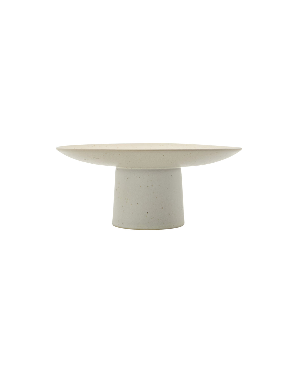 Runder Kuchenteller HDServe in Off-White aus Steingut mit glatter Glasur von House Doctor