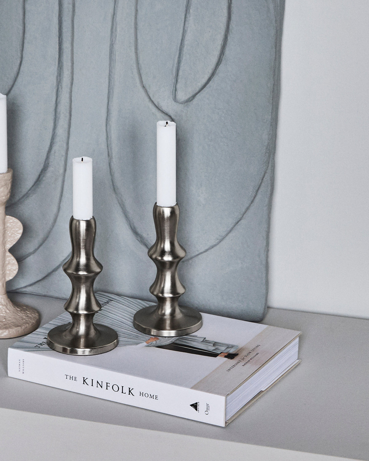 Kerzenständer, HDReese, Silber-Finish in Silberfarben präsentiert im Onlineshop von KAQTU Design AG. Kerzenständer ist von House Doctor