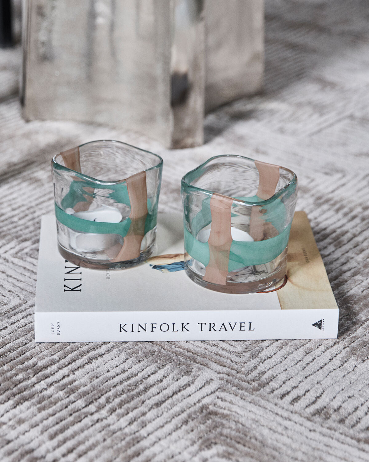 Teelichthalter, HDHollis, Klar, Beryllgrün, Dunkles Pulver in Clear präsentiert im Onlineshop von KAQTU Design AG. Kerzenständer ist von House Doctor