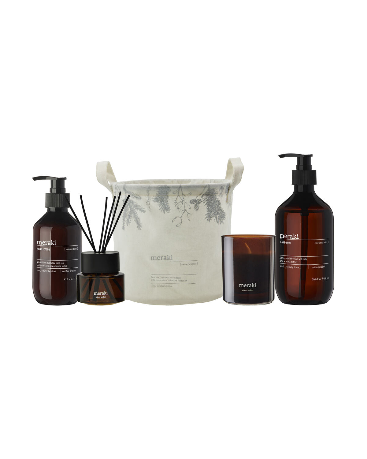 AdventCH, Meadow Bliss Soap + Lotion + Silent Amber Diffuser + Candle, 490|275|200|100 ml|ml|g|ml in Weiss präsentiert im Onlineshop von KAQTU Design AG. Pflege ist von Meraki