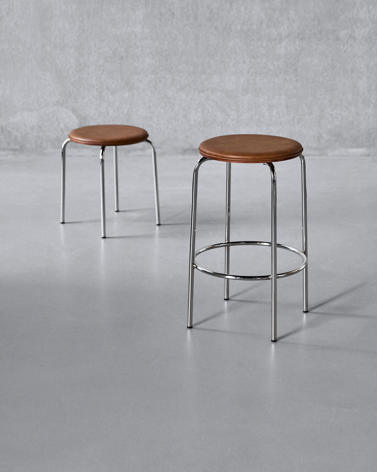 Barhocker, HDComma, Kognak, Crome in Cognac präsentiert im Onlineshop von KAQTU Design AG. Hocker ist von House Doctor