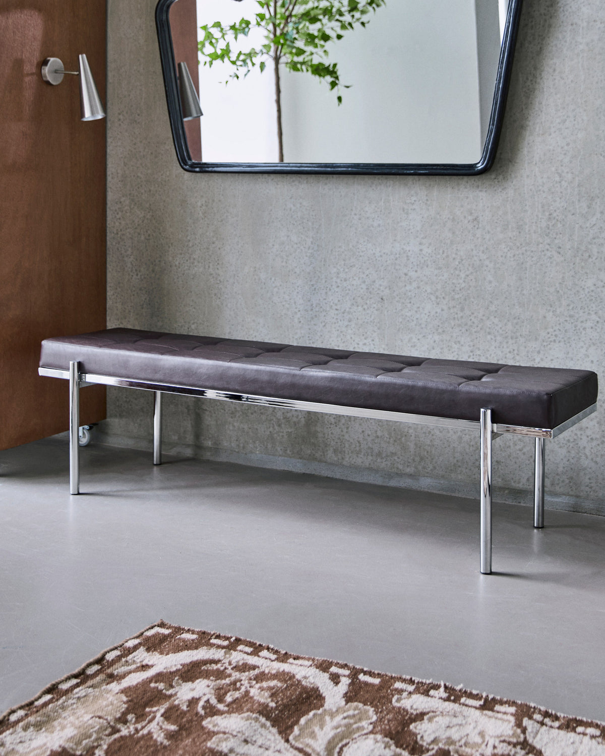 Bank, HDLao, Maulbeere, Chromoptik in Mulberry präsentiert im Onlineshop von KAQTU Design AG. Sitzbank ist von House Doctor