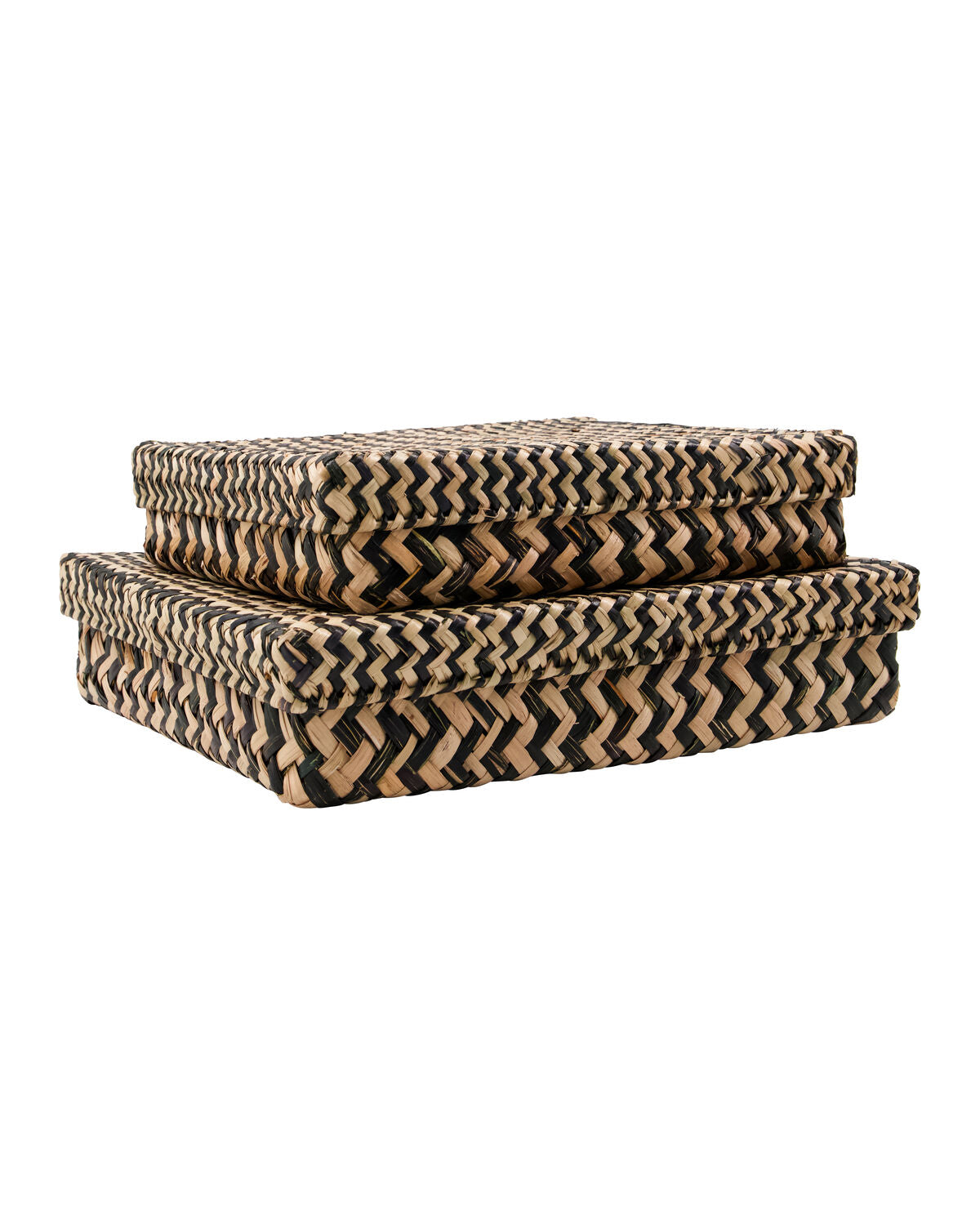 Aufbewahrungskorb, HDOllie, Schwarz, Natur in Black präsentiert im Onlineshop von KAQTU Design AG. Aufbewahrungsboxen ist von House Doctor