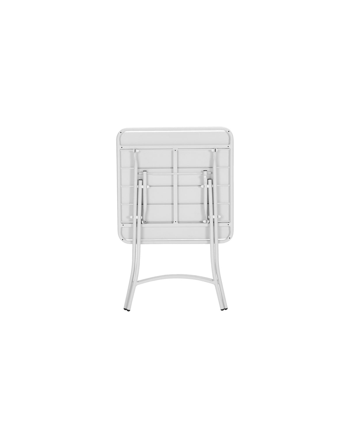 Gartentischset Café-Set HDSett in Creme von House Doctor, bestehend aus Tisch und Stuhl aus Stahl und Polypropylen im Industrial-Design.