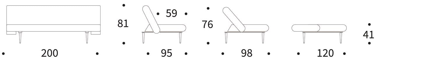 Das Unfurl Sofabett 120 von Innovation Living bietet stilvolle Flexibilität und Komfort, ideal für kleine Räume und Gästeübernachtungen.