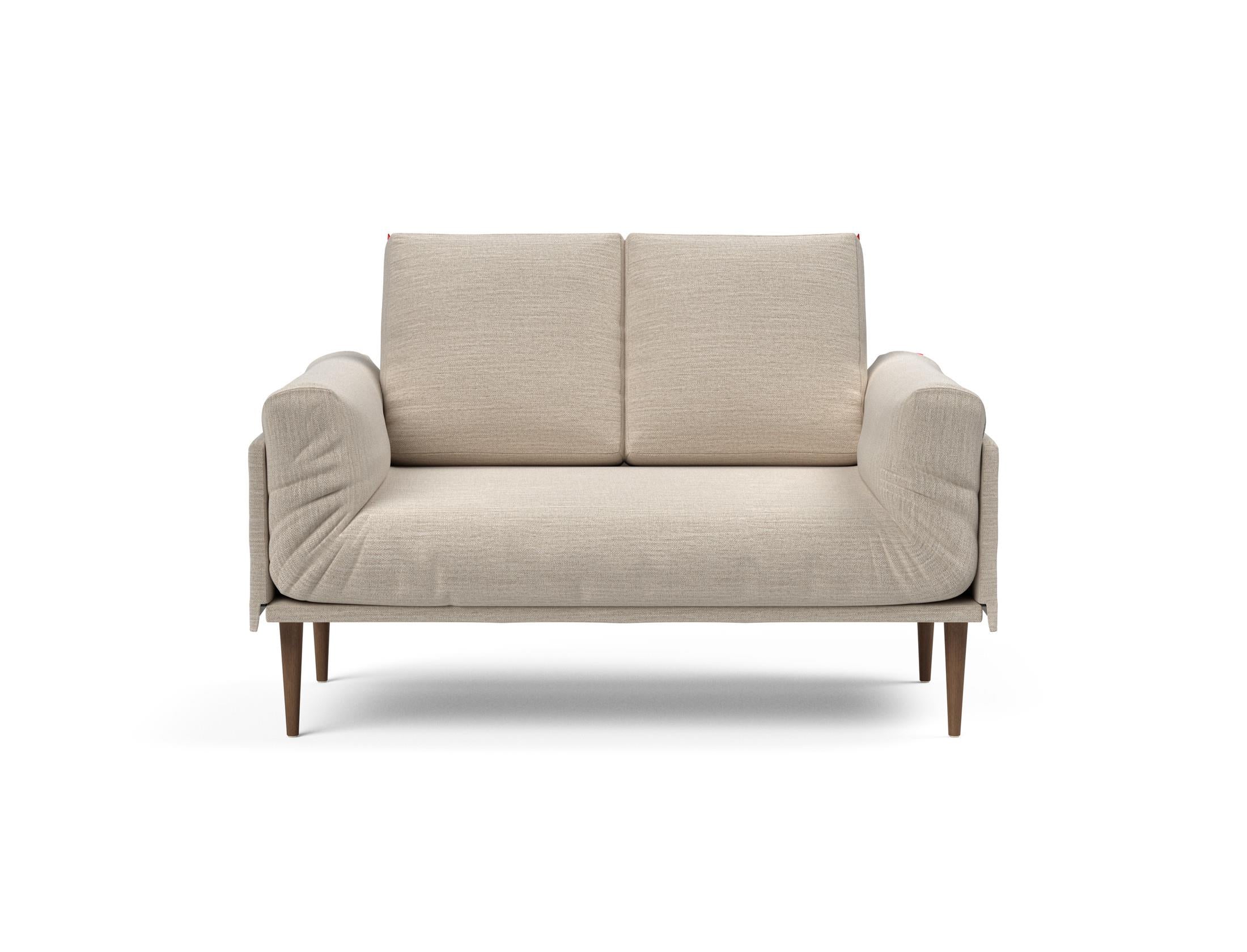 Erleben Sie das Rollo Styletto Klappsofa 80 von Innovation Living – stilvolles Design, komfortables Cover und zeitloser Gestellbezug für Ihr Zuhause.