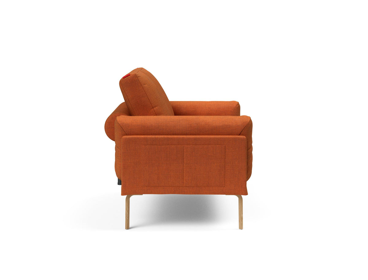 Rollo Bow Klappsofa 80 mit Gestellbezug Spring in 412 Esina Rust Orange präsentiert im Onlineshop von KAQTU Design AG. Bettsofa ist von Innovation Living