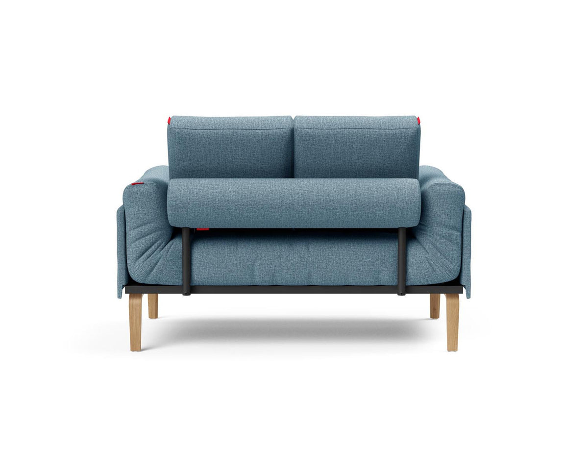 Rollo Bow Klappsofa 80 mit Gestellbezug Spring in 525 Mixed Dance Light Blue präsentiert im Onlineshop von KAQTU Design AG. Bettsofa ist von Innovation Living