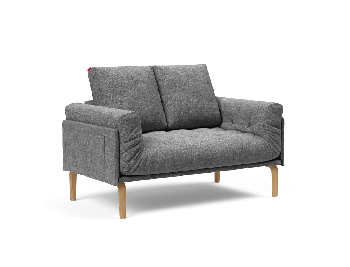 Rollo Bow Klappsofa 80 mit Gestellbezug Spring in 563 Twist Charcoal präsentiert im Onlineshop von KAQTU Design AG. Bettsofa ist von Innovation Living