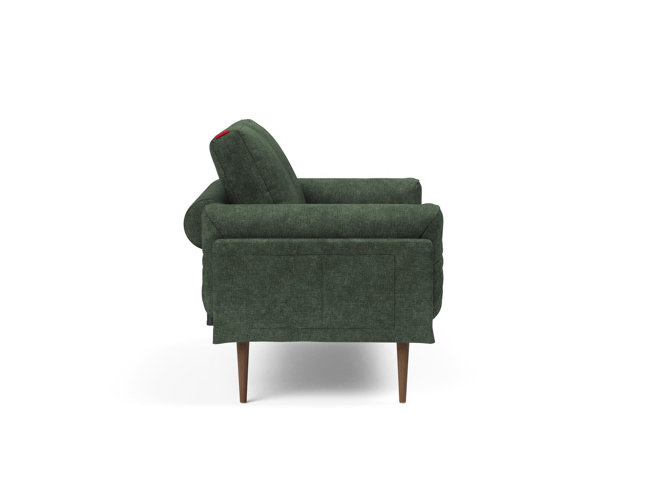 Erleben Sie das Rollo Styletto Klappsofa 80 von Innovation Living – stilvolles Design, funktional und ideal für kleine Räume, mit edlem Cover und Gestellbezug.