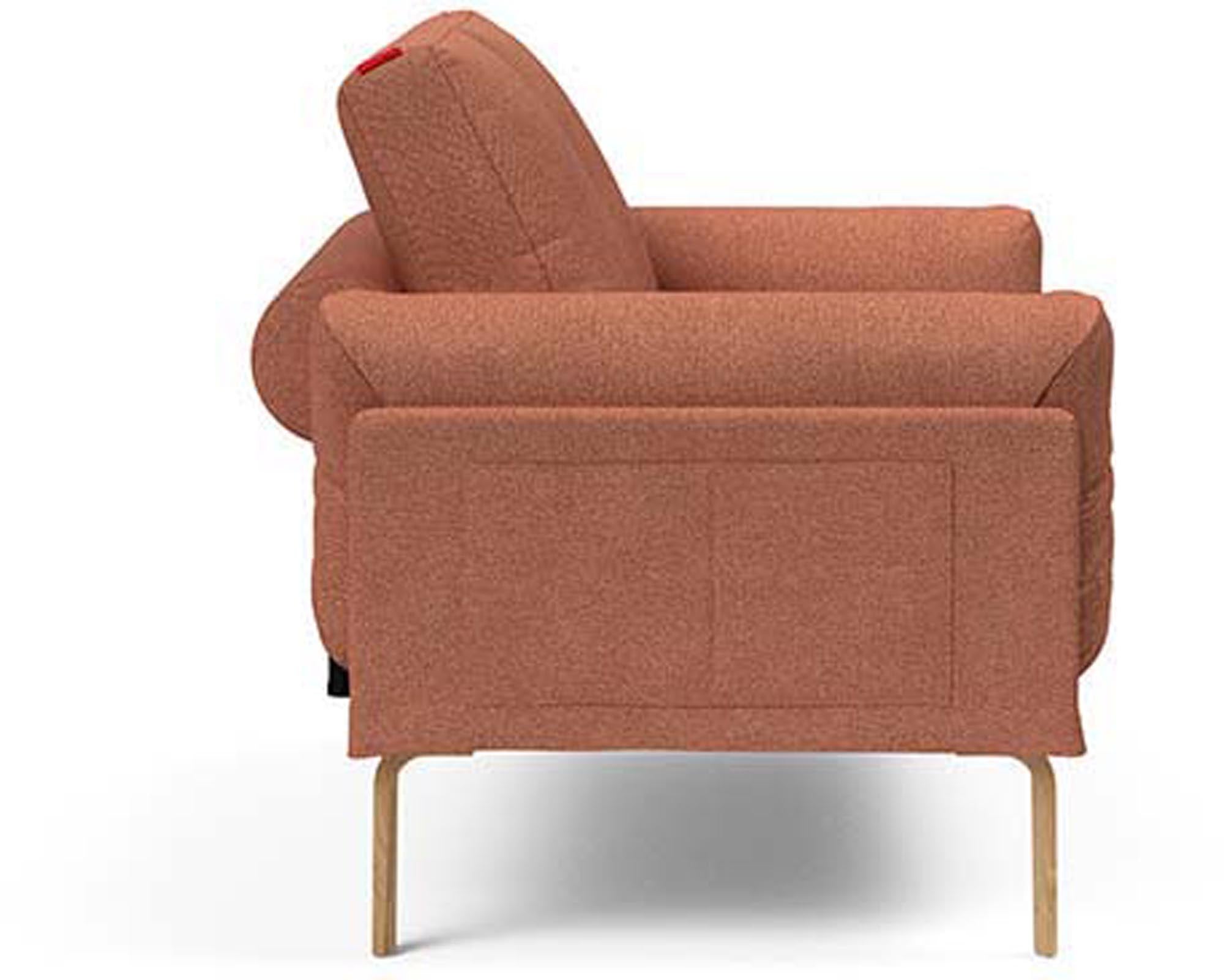 Erleben Sie das Rollo Bow Klappsofa 80 von Innovation Living – ein elegantes, funktionales Möbelstück mit anpassbarer Höhe und hochwertiger Matratze für optimalen Schlafkomfort.