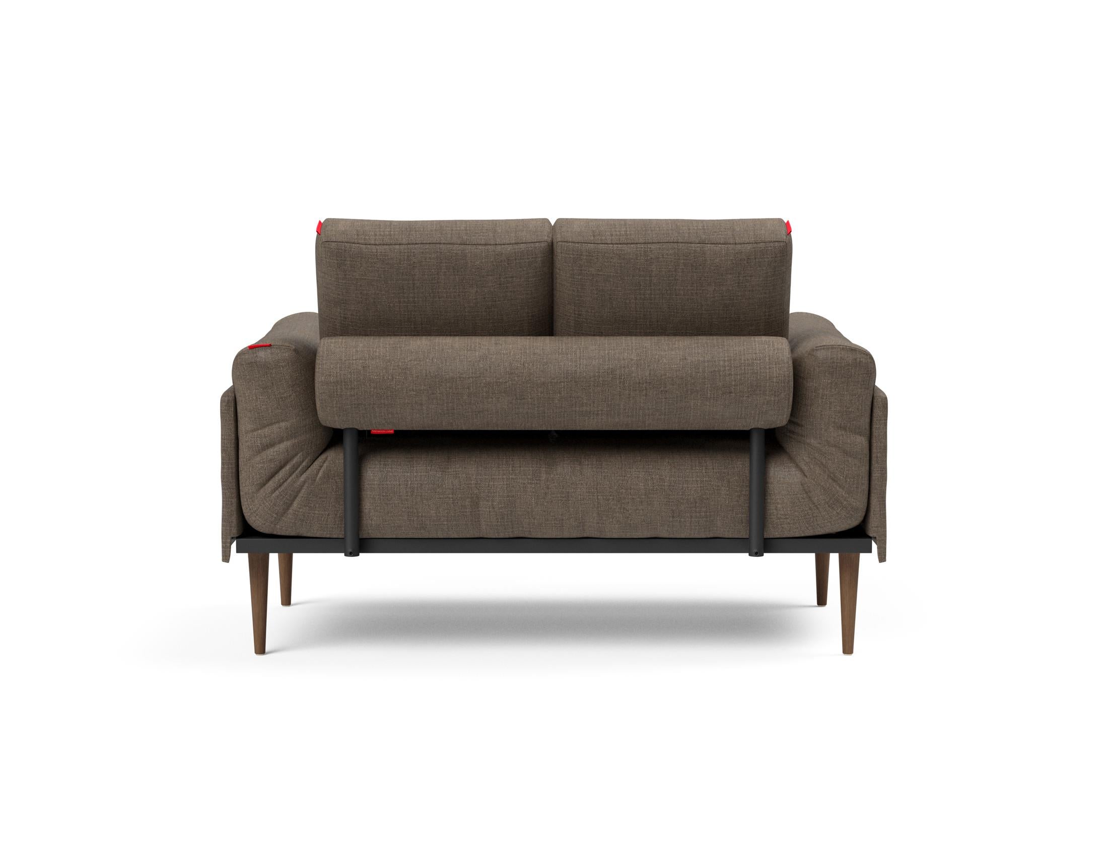 Erleben Sie das Rollo Styletto Klappsofa 80 von Innovation Living – stilvolles Design, funktional und ideal für kleine Räume, mit edlem Cover und Gestellbezug.