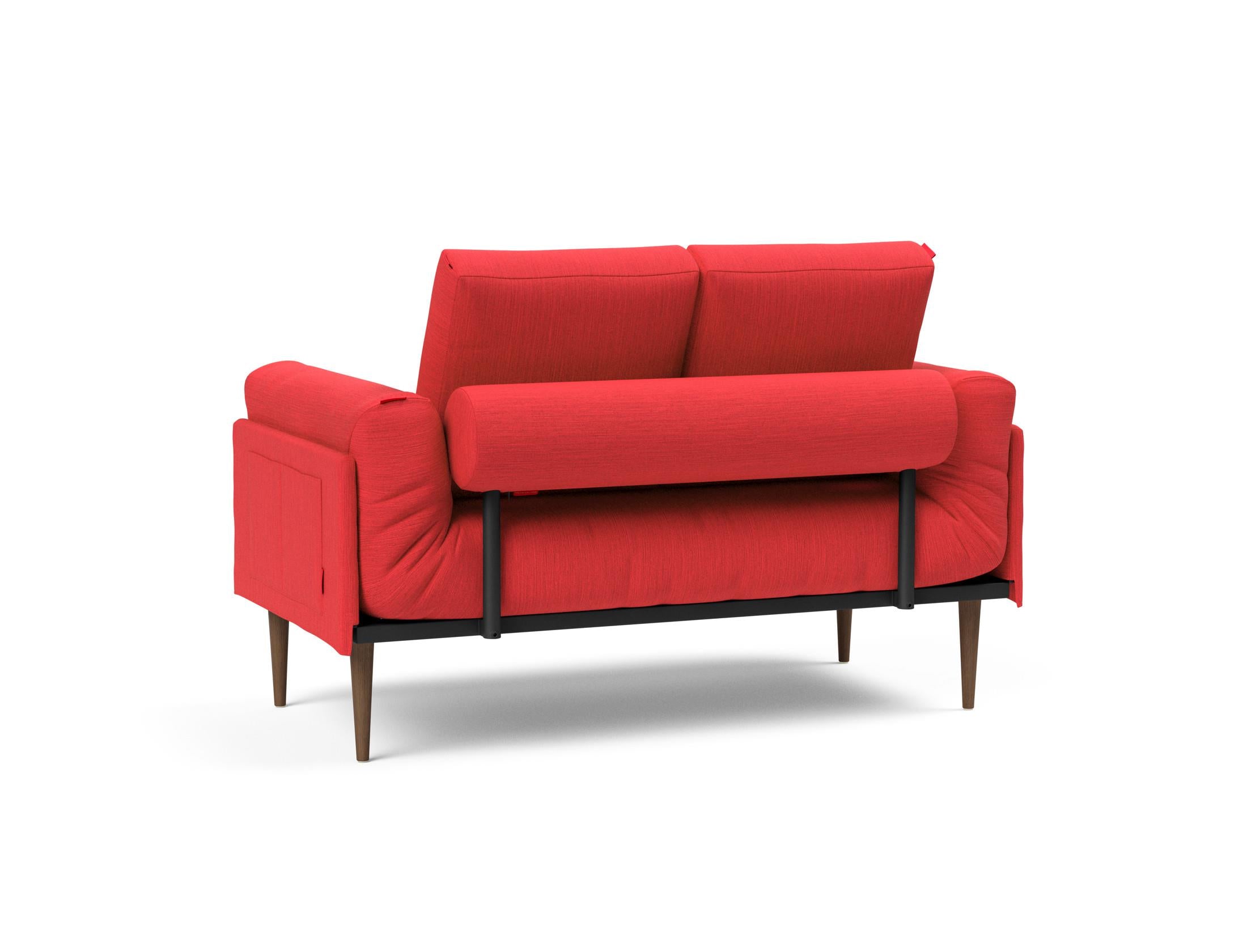 Erleben Sie das Rollo Styletto Klappsofa 80 von Innovation Living – stilvolles Design, funktional und ideal für kleine Räume, mit edlem Cover und Gestellbezug.