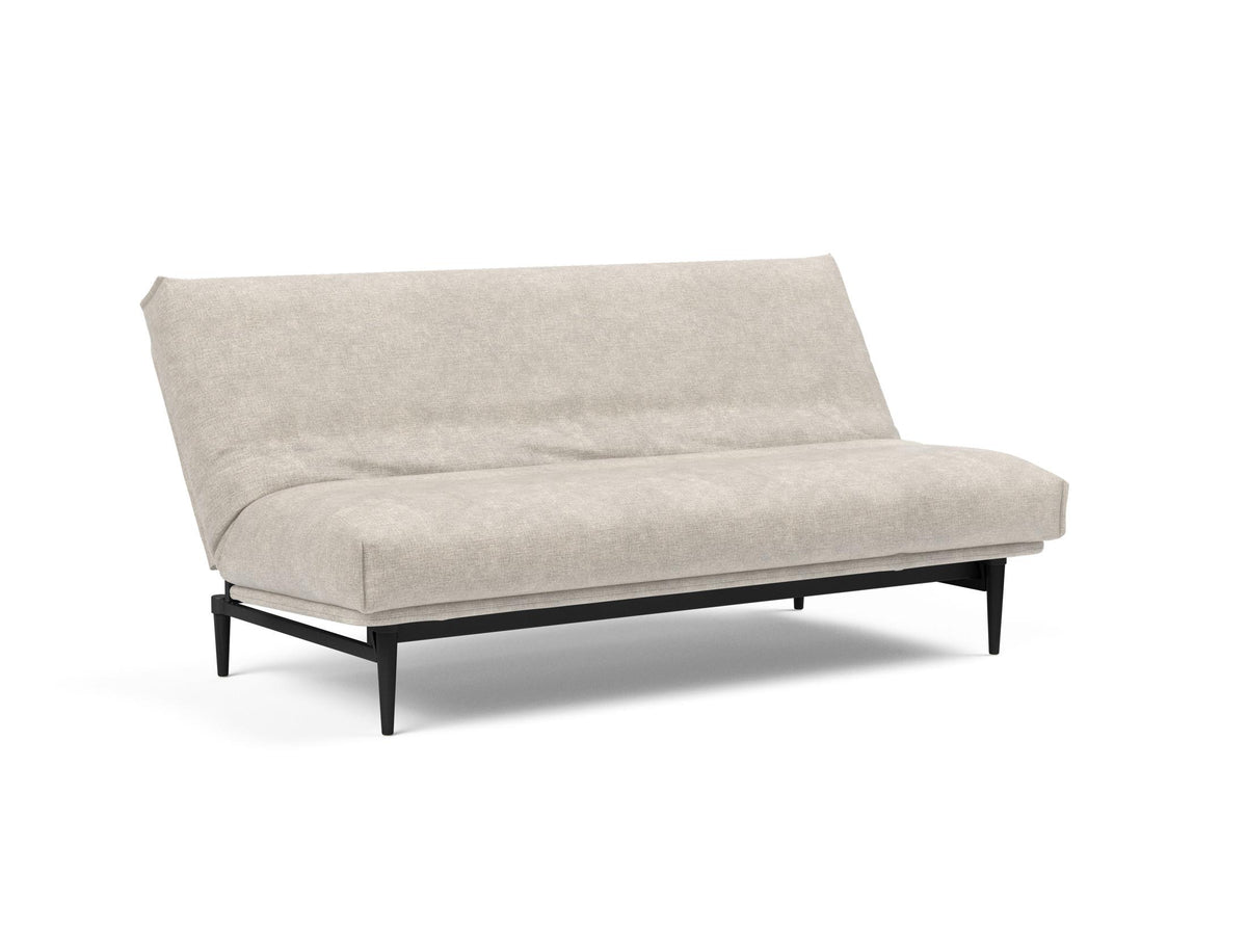 Colpus Bettsofa 140 Nordic Cover Eiche schwarz mit Gestellbezug Soft Spring in 280 Avella Sand präsentiert im Onlineshop von KAQTU Design AG. Bettsofa ist von Innovation Living