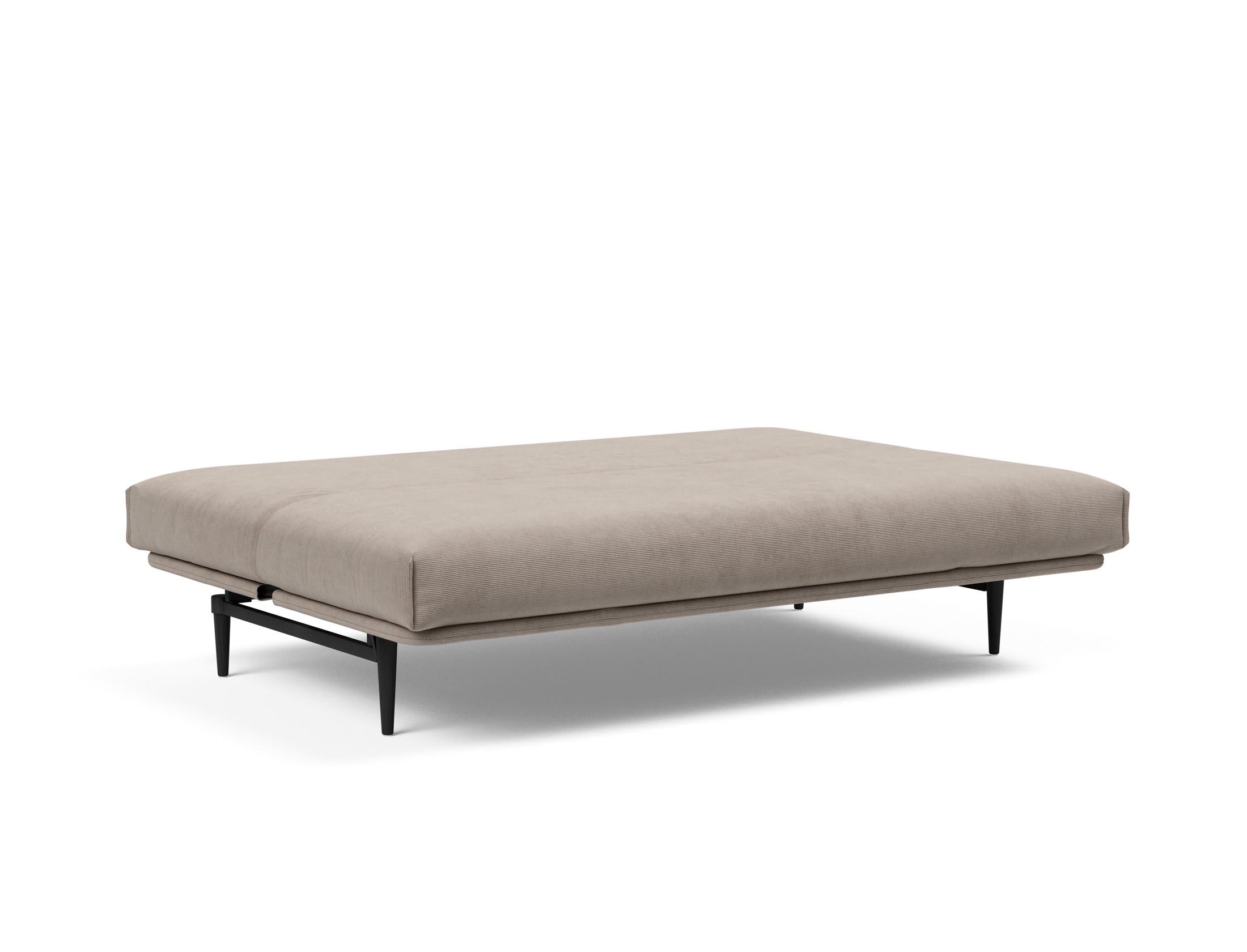 Entdecken Sie das elegante Colpus Bettsofa 140 in Eiche schwarz. Ideal für modernes Wohnen, bietet es eine bequeme Soft Spring Polsterung und langlebigen Bezug.