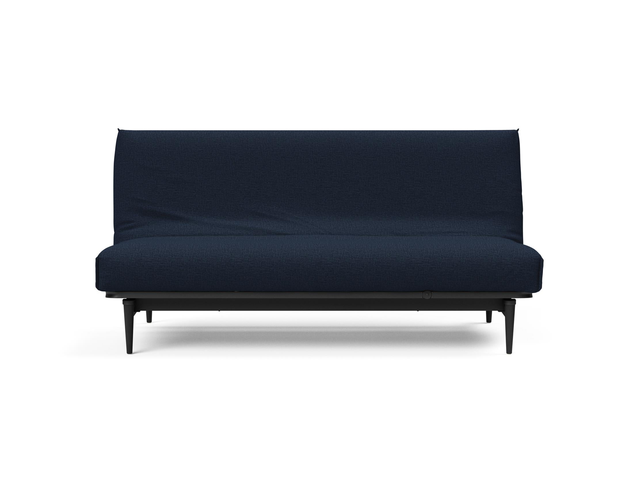 Elegantes Colpus Bettsofa 140 Nordic Cover in Eiche schwarz, vielseitig einsetzbar und perfekt für moderne Wohnräume.