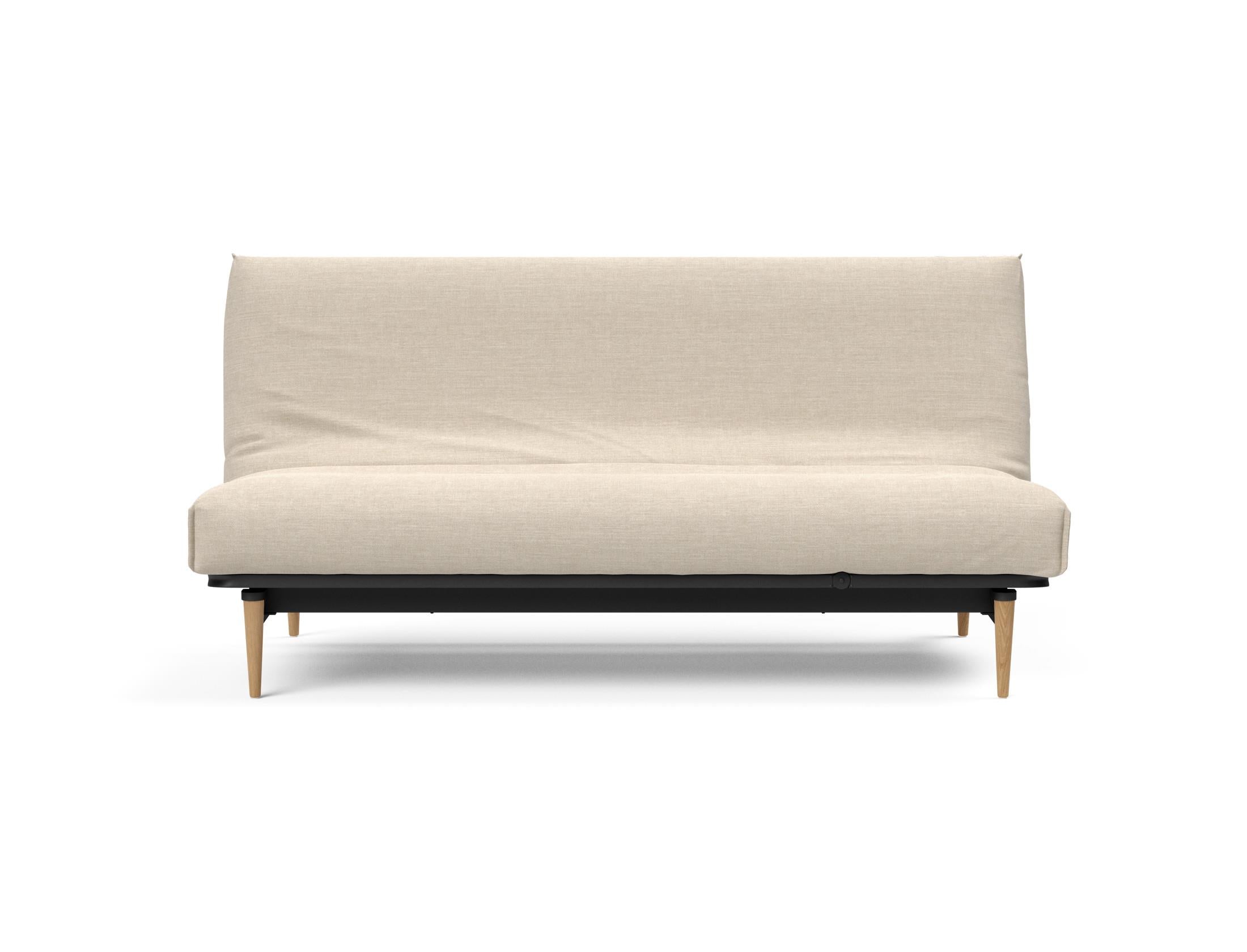 Stylisches Colpus Bettsofa 140 in elegantem Nordic Cover, ideal für entspannte Abende und als komfortable Schlafgelegenheit.