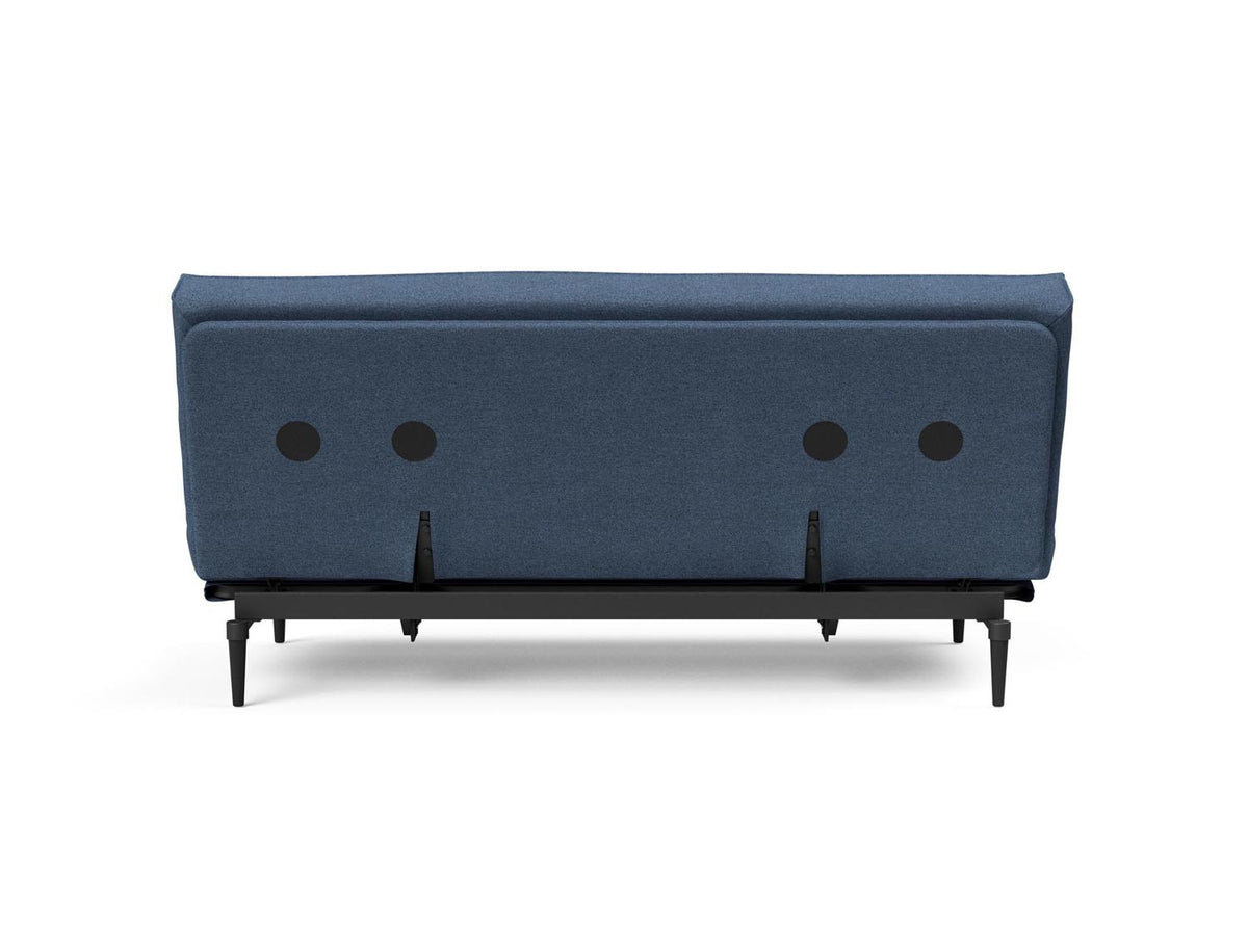 Colpus Bettsofa 140 Sharp Plus Cover Eiche schwarz mit Gestellbezug Soft Spring in 302 Weda Blue präsentiert im Onlineshop von KAQTU Design AG. Bettsofa ist von Innovation Living