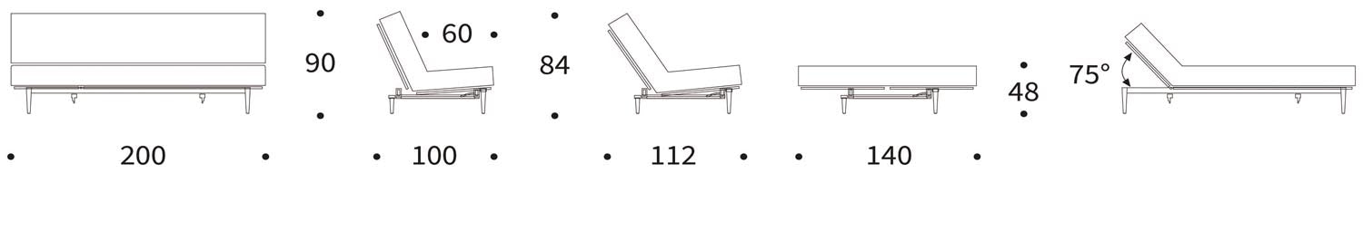 Entdecken Sie das Colpus Bettsofa 140 Sharp Plus Cover Soft Spring von Innovation Living – stilvoll, bequem und ideal für jedes Zuhause.