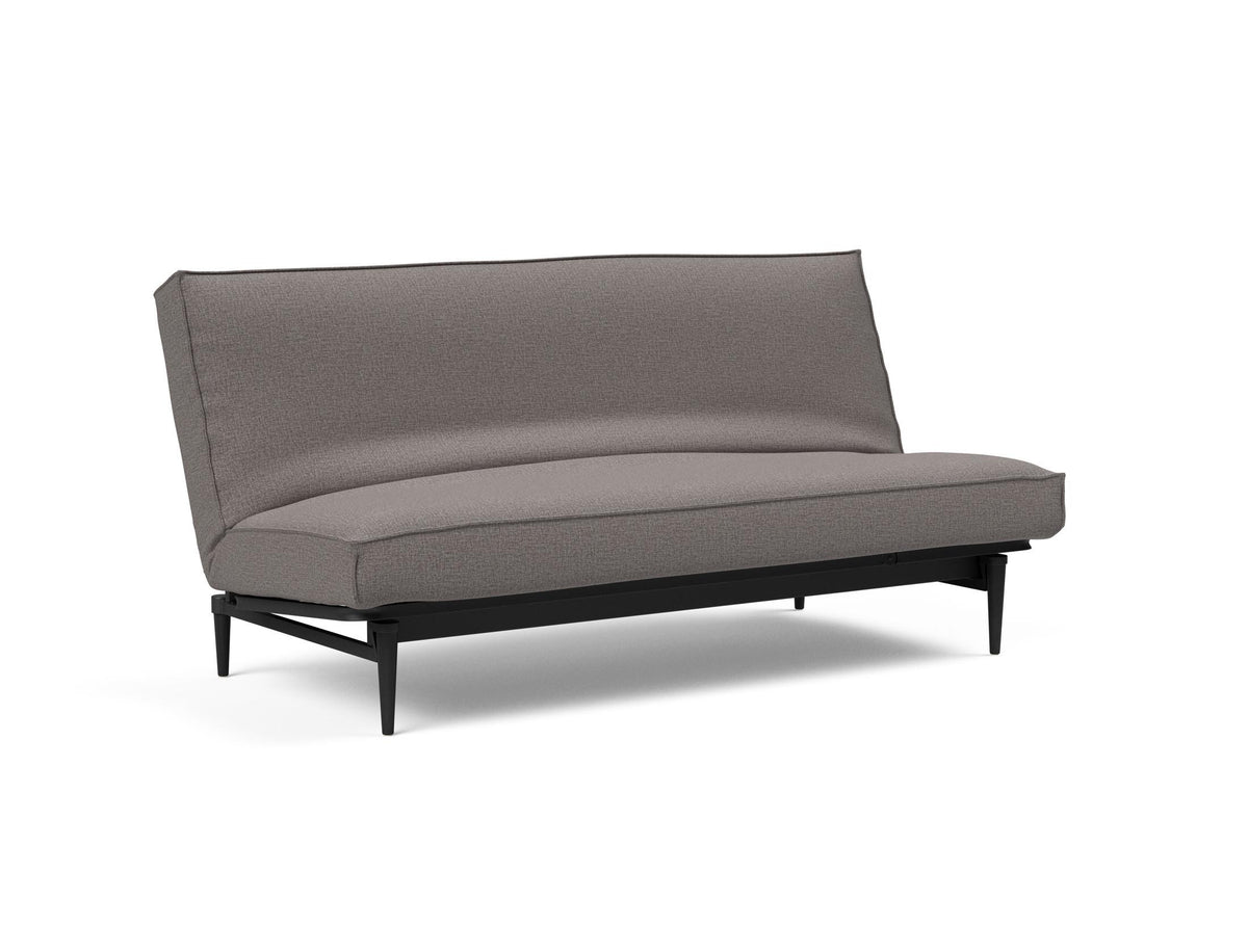 Colpus Bettsofa 140 Sharp Plus Cover Eiche schwarz Soft Spring in 521 Mixed Dance Grey präsentiert im Onlineshop von KAQTU Design AG. Bettsofa ist von Innovation Living