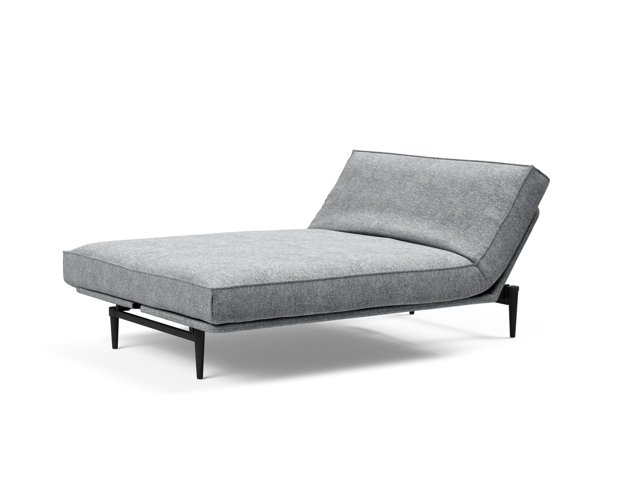 Colpus Bettsofa 140 Sharp Plus Cover Eiche schwarz mit Gestellbezug Soft Spring in 565 Twist Granite präsentiert im Onlineshop von KAQTU Design AG. Bettsofa ist von Innovation Living