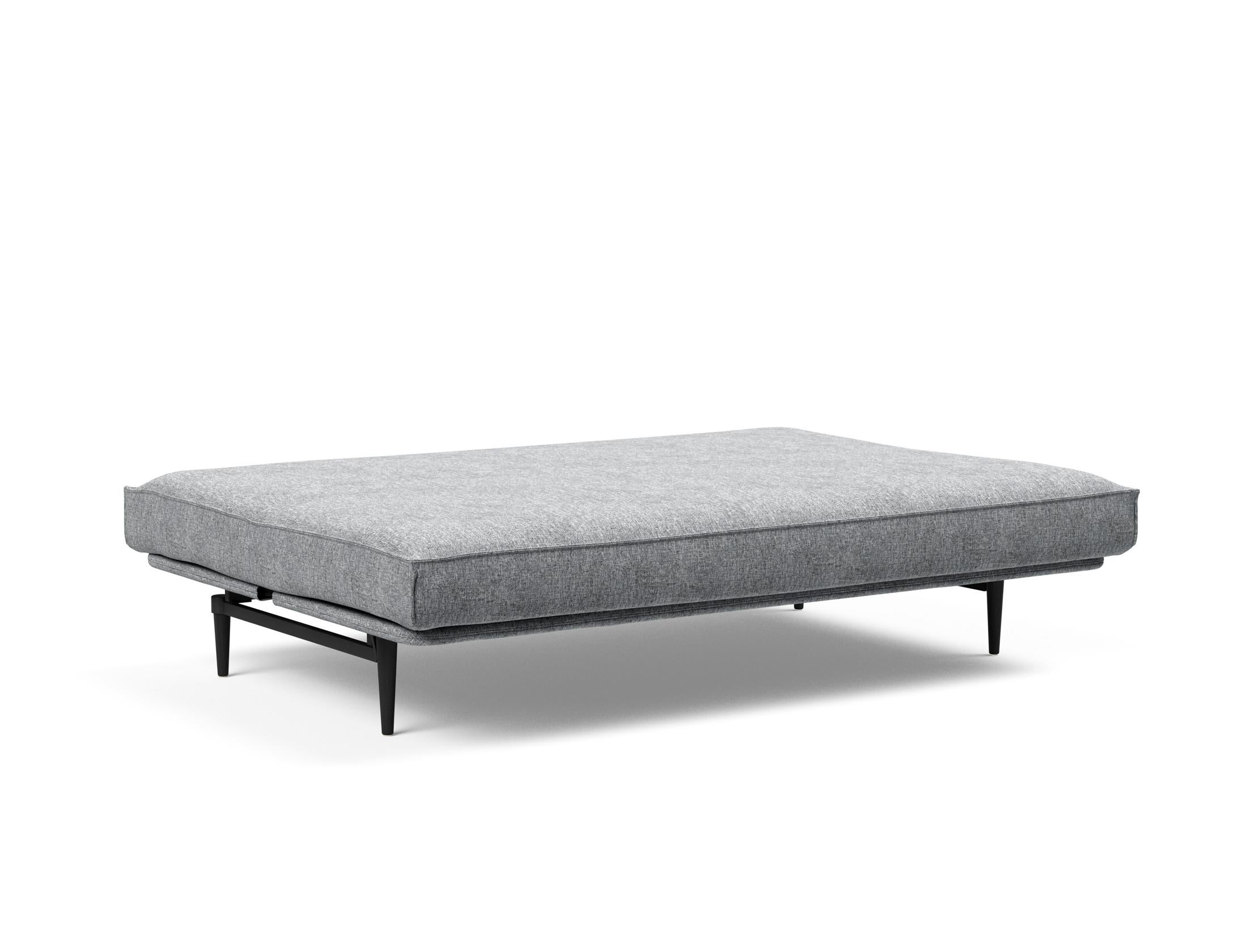 Colpus Bettsofa 140 Sharp Plus Cover Eiche schwarz mit Gestellbezug Soft Spring in 565 Twist Granite präsentiert im Onlineshop von KAQTU Design AG. Bettsofa ist von Innovation Living