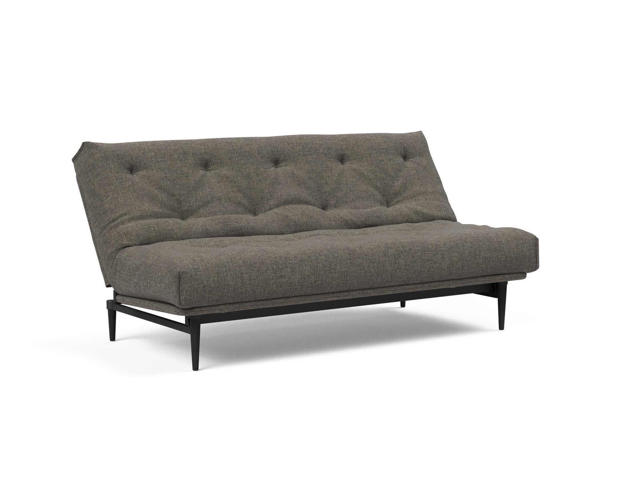 Erleben Sie das Colpus Bettsofa 140 in elegantem Nordic Eiche schwarz. Der Soft Spring Bezug vereint modernen Stil mit optimalem Sitzkomfort.