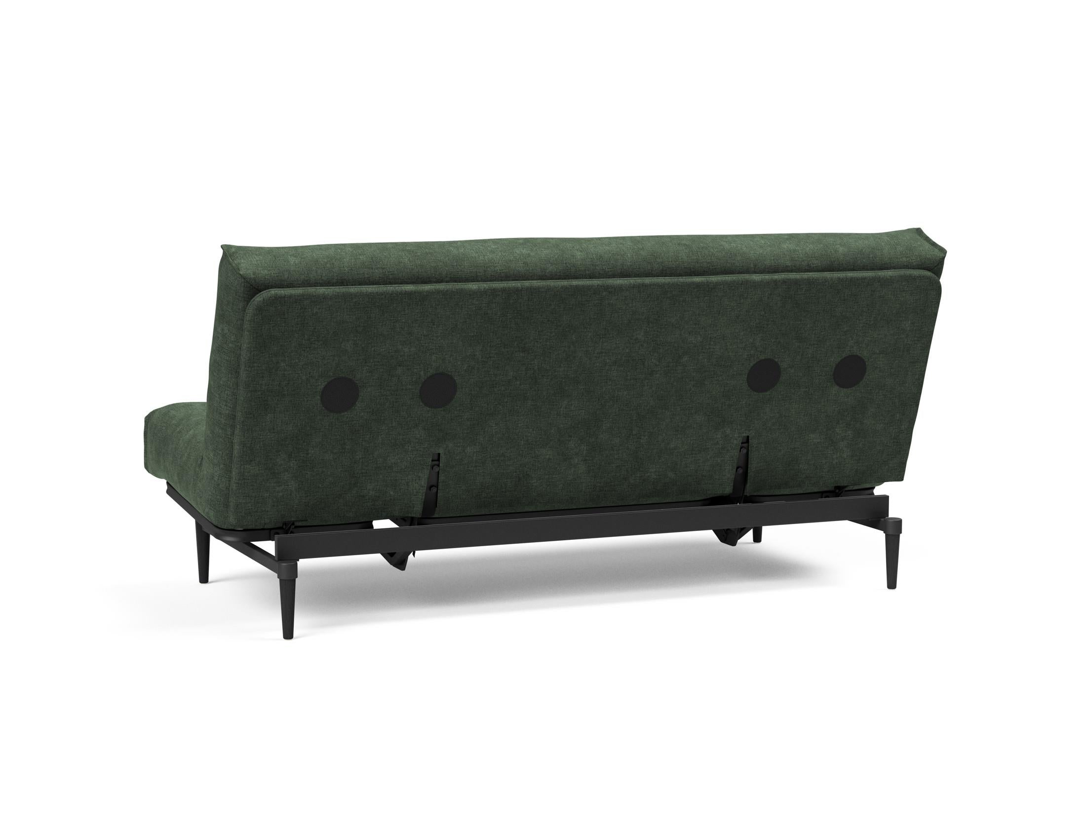Erleben Sie das Colpus Bettsofa 140 in Nordic Eiche schwarz von Innovation Living – stilvolles Design, langlebige Materialien und vielseitige Schlafoptionen.