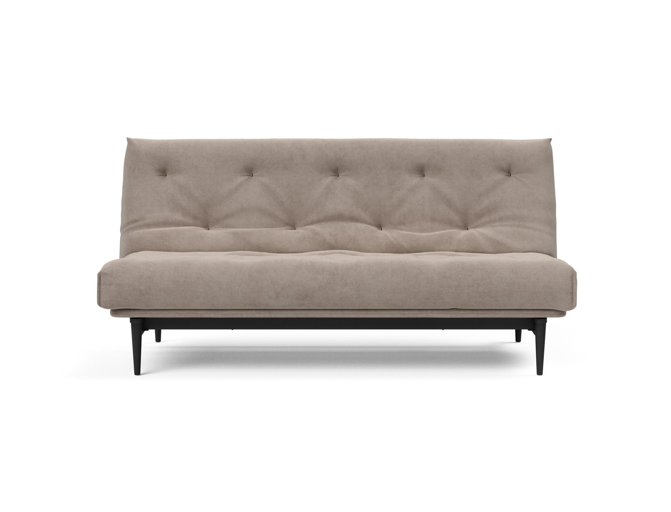 Entdecken Sie das Colpus Bettsofa 140 in stilvollem Nordic Eiche schwarz. Der Soft Spring Bezug bietet höchsten Komfort und zeitgemäßes Design.