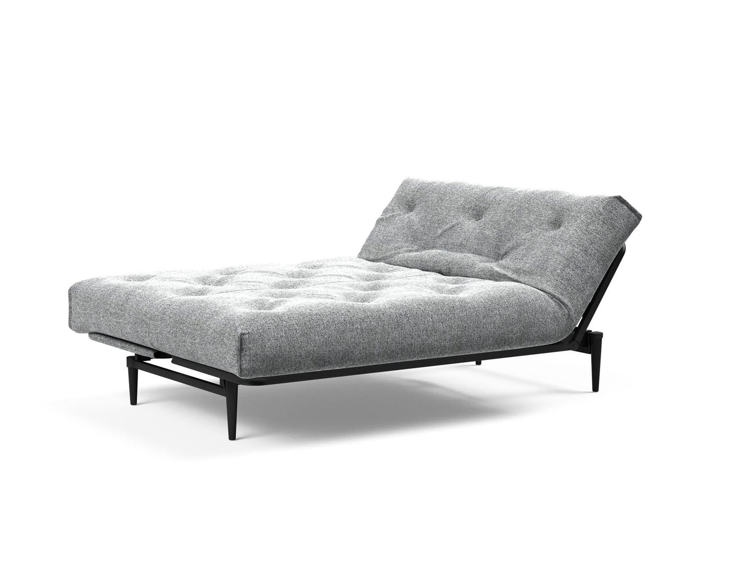 Erleben Sie das stilvolle Colpus Bettsofa 140 in Nordic Eiche schwarz von Innovation Living – ideal für gemütliche Nächte und elegantes Wohnen.