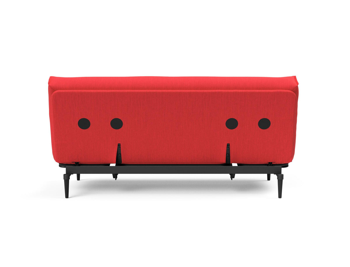 Colpus Bettsofa 140 Nordic Eiche schwarz Soft Spring in 511 Elegance Red präsentiert im Onlineshop von KAQTU Design AG. Bettsofa ist von Innovation Living