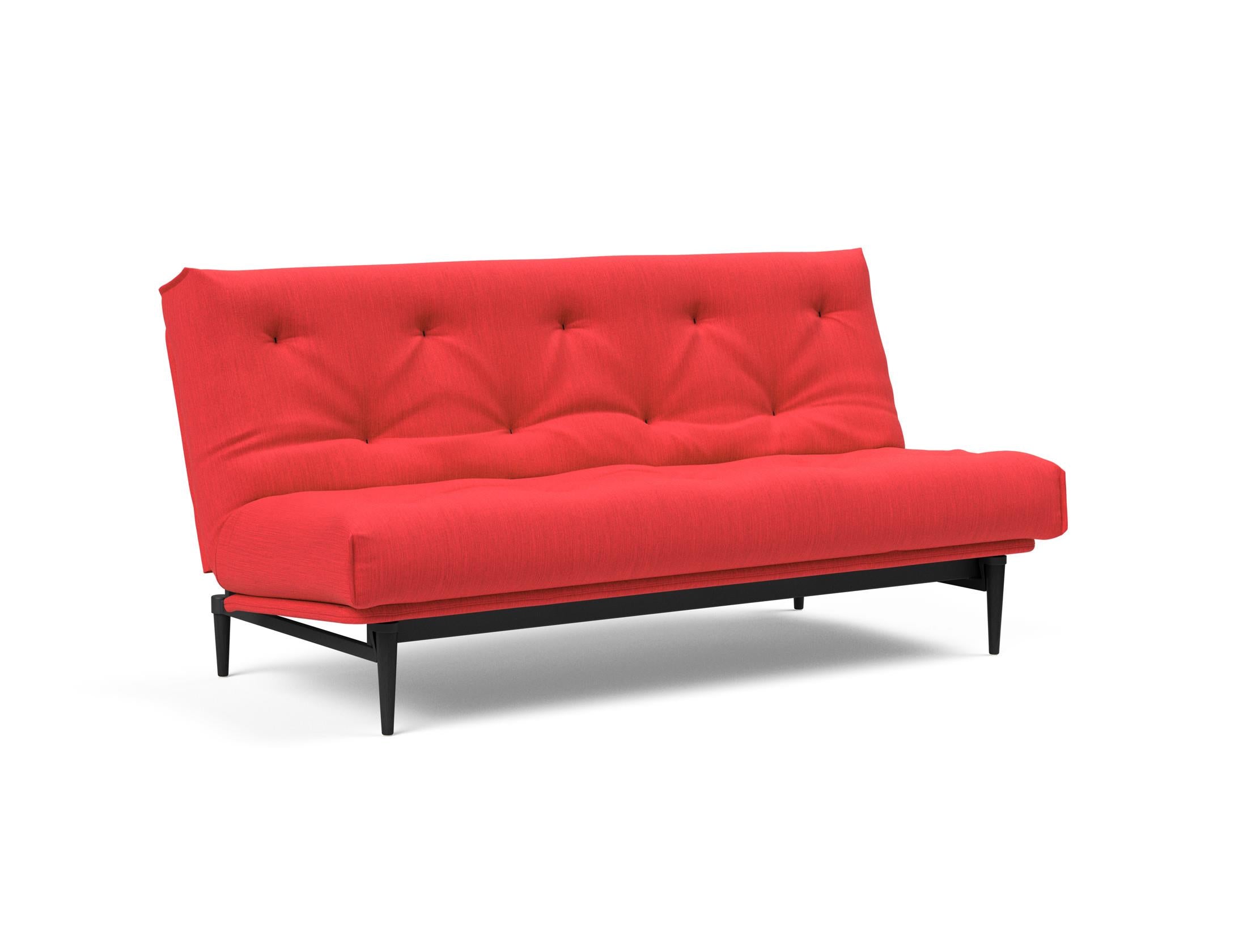 Erleben Sie das Colpus Bettsofa 140 in elegantem Nordic Eiche schwarz. Der Soft Spring Bezug vereint modernen Stil mit optimalem Sitzkomfort.