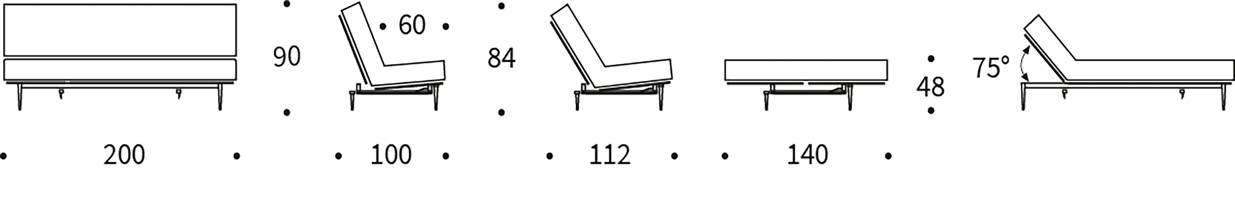 Entdecken Sie das Colpus Bettsofa 140 in stilvollem Nordic Eiche schwarz. Der Soft Spring Bezug bietet höchsten Komfort und zeitgemäßes Design.