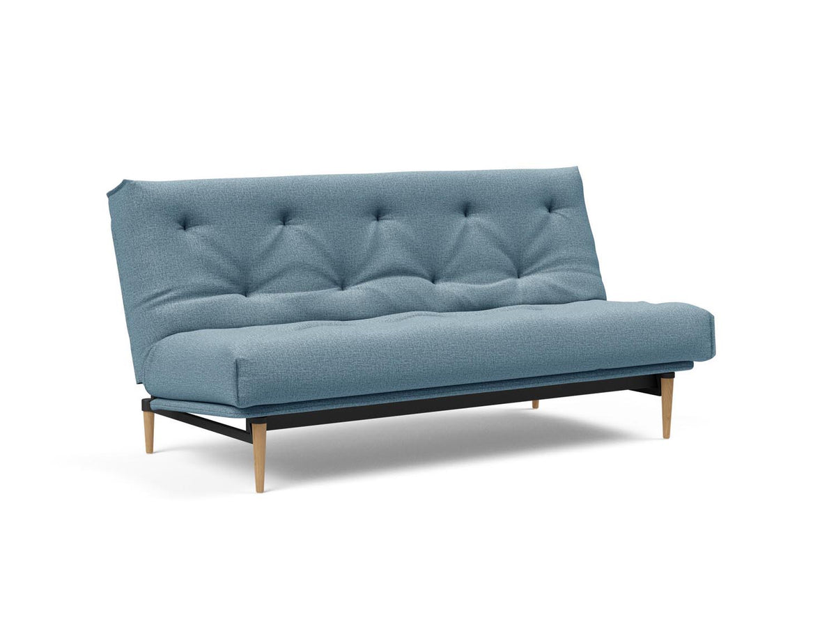 Colpus Bettsofa 140 Nordic mit Gestellbezug Soft Spring in 525 Mixed Dance Light Blue präsentiert im Onlineshop von KAQTU Design AG. Bettsofa ist von Innovation Living