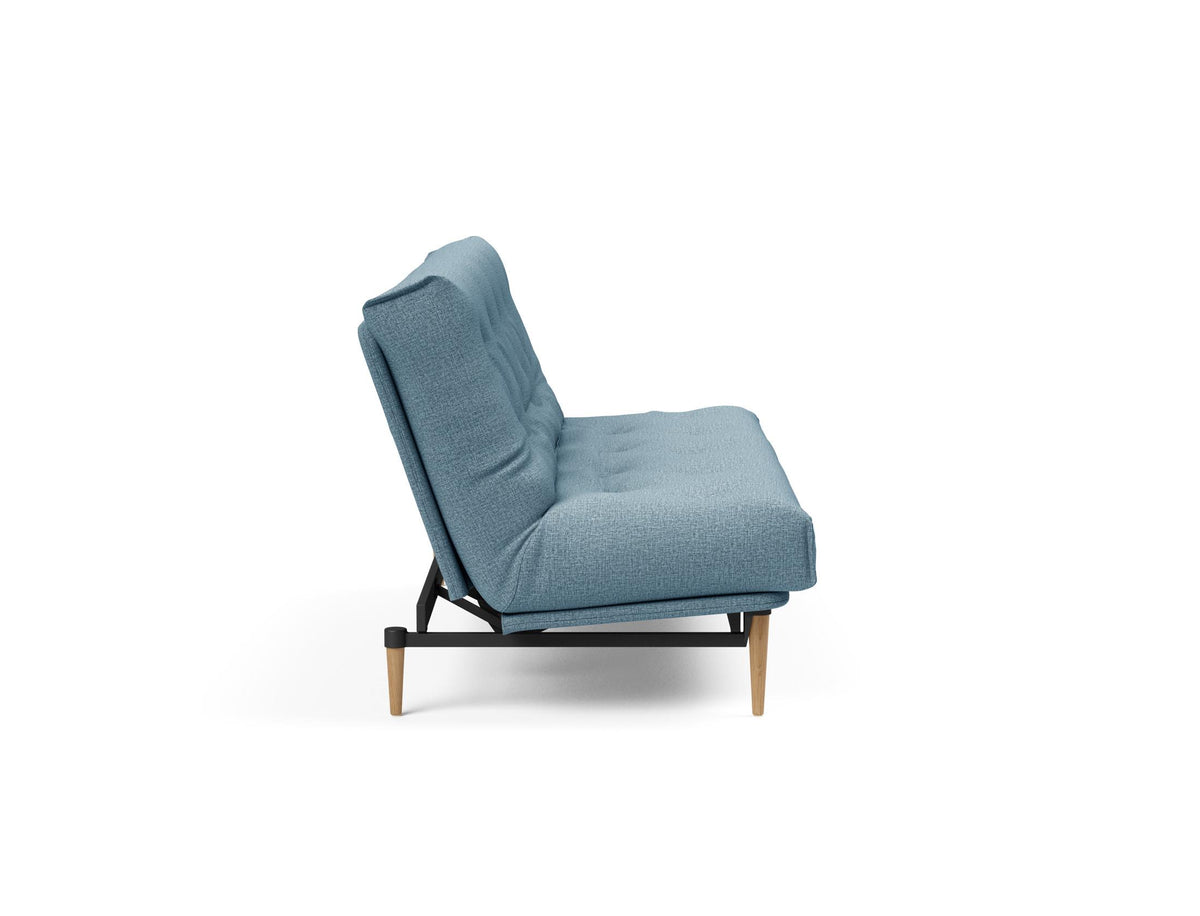 Colpus Bettsofa 140 Nordic mit Gestellbezug Soft Spring in 525 Mixed Dance Light Blue präsentiert im Onlineshop von KAQTU Design AG. Bettsofa ist von Innovation Living