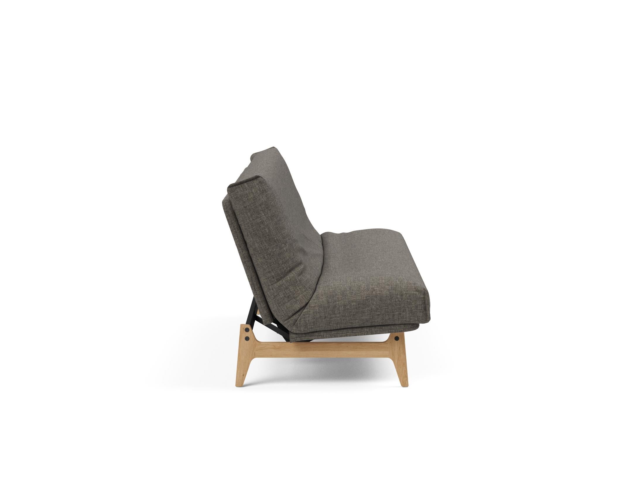 Aslak 120 Bettsofa Nordic Cover: Modernes skandinavisches Sofa mit Soft Spring Technologie, perfekt für gemütliche Räume und flexible Nutzung.
