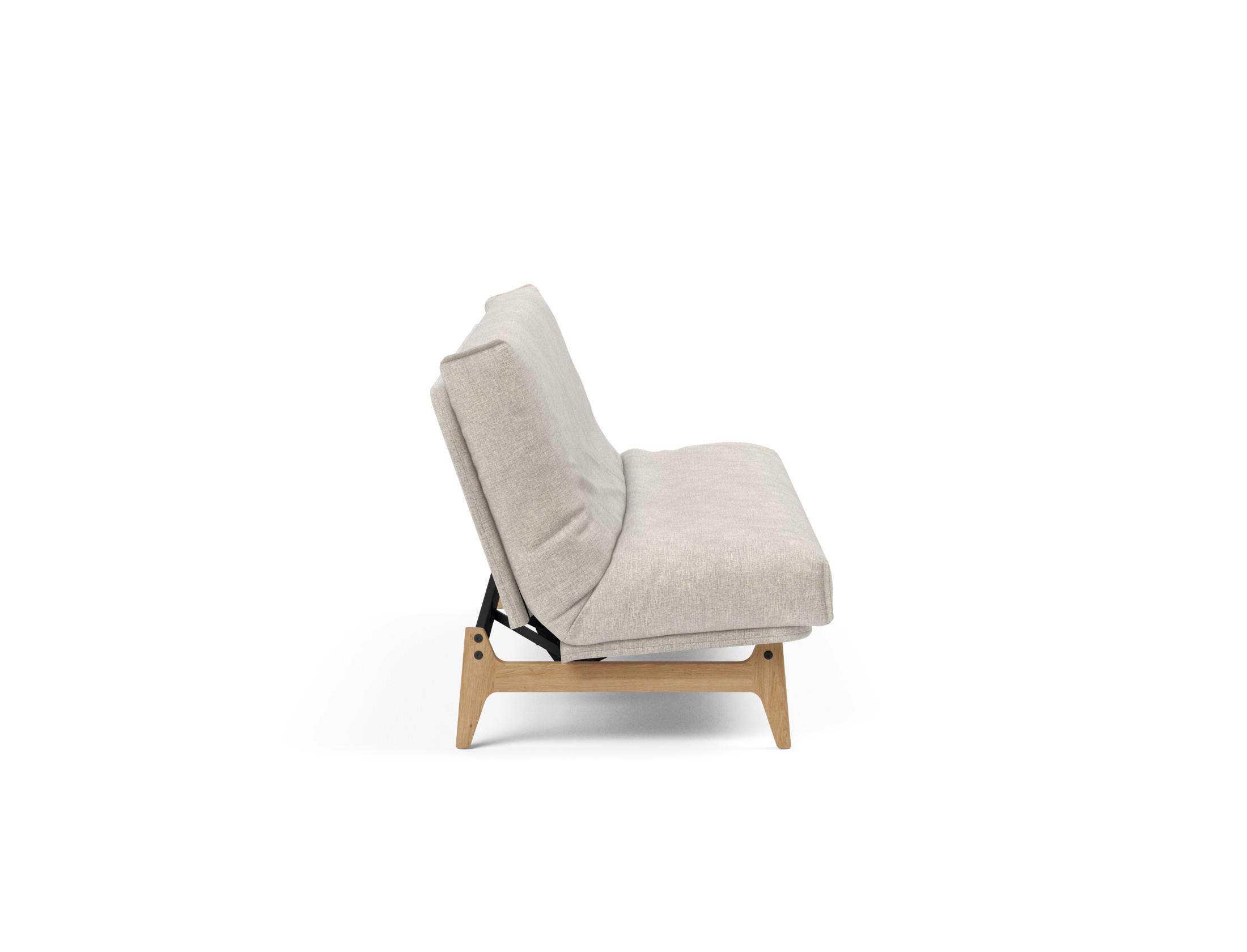 Aslak 120 Bettsofa Nordic Cover: Modernes Design mit Soft Spring Federung, ideal für gemütliche Nächte und stilvolle Wohnräume.