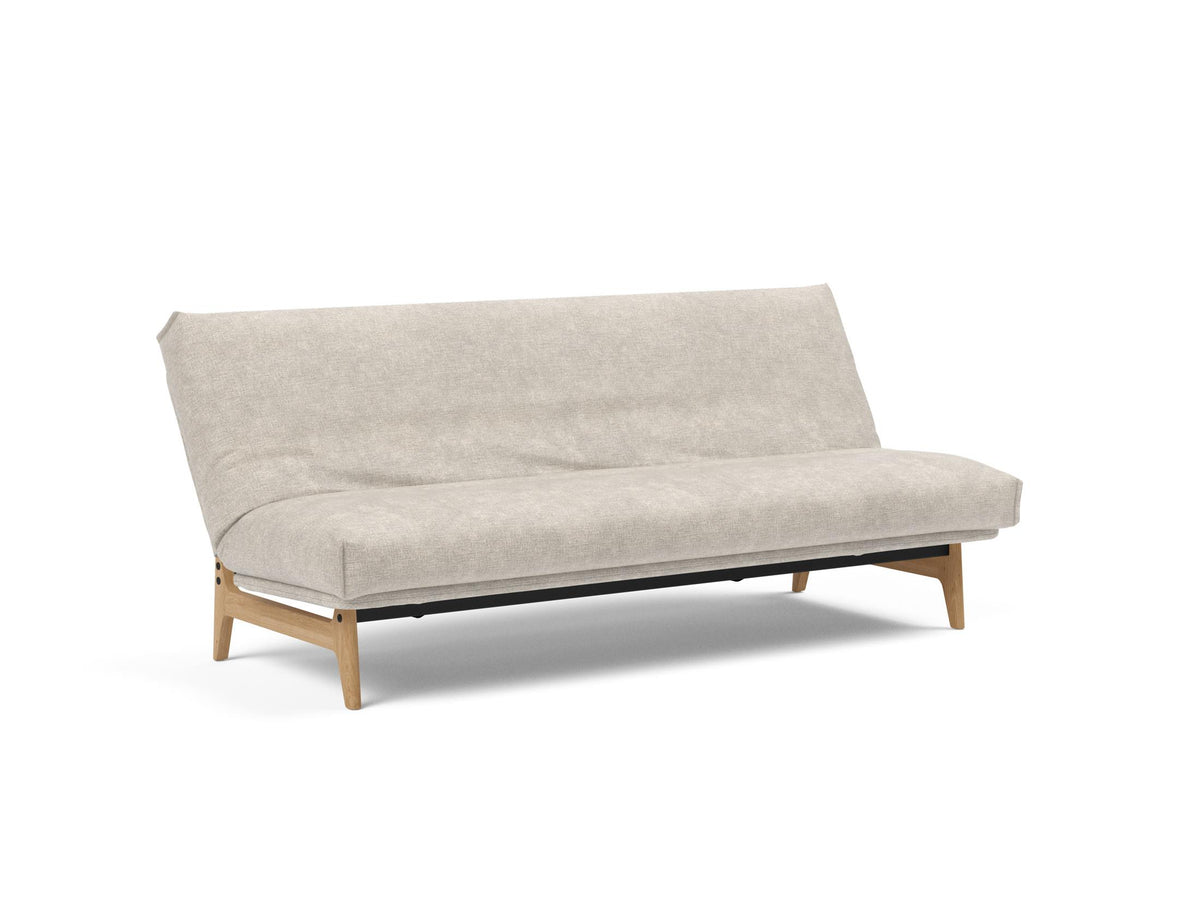 Aslak 120 Bettsofa Nordic Cover mit Gestellbezug Soft Spring in 280 Avella Sand präsentiert im Onlineshop von KAQTU Design AG. Bettsofa ist von Innovation Living